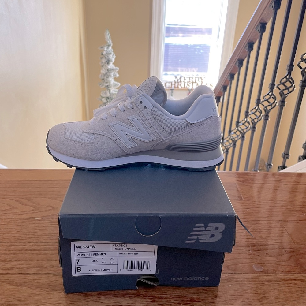 New Balance 574 White/Gray Moonbeam/Sea salt